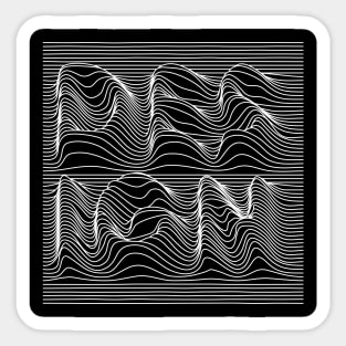 wave lines design Sticker